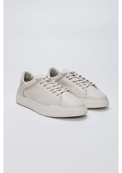 Erkek Bej Hakiki Deri Sneakers & Spor Ayakkabı