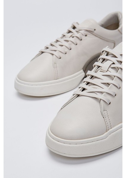 Erkek Bej Hakiki Deri Sneakers & Spor Ayakkabı