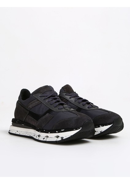 Antrasit-Beyaz Erkek Deri - Kumaş Sneaker 2891-321 fiyatları
