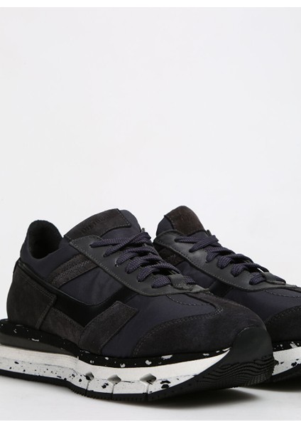 Antrasit-Beyaz Erkek Deri - Kumaş Sneaker 2891-321 modelleri