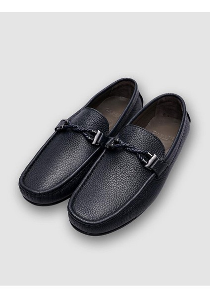 Gri Erkek Deri Loafer 121776_BYNR1