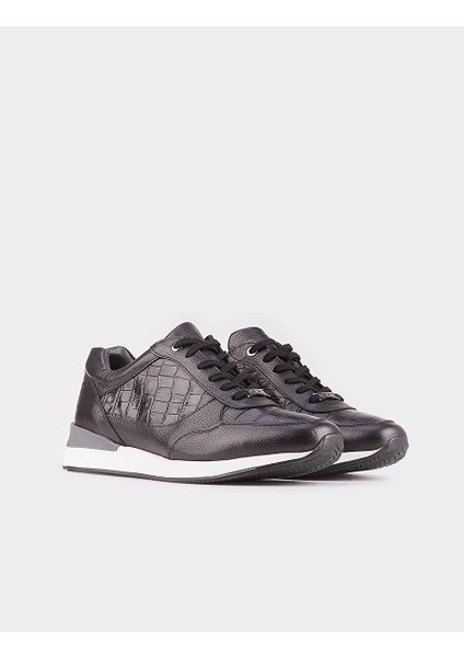 Siyah Erkek Deri Sneaker 115274