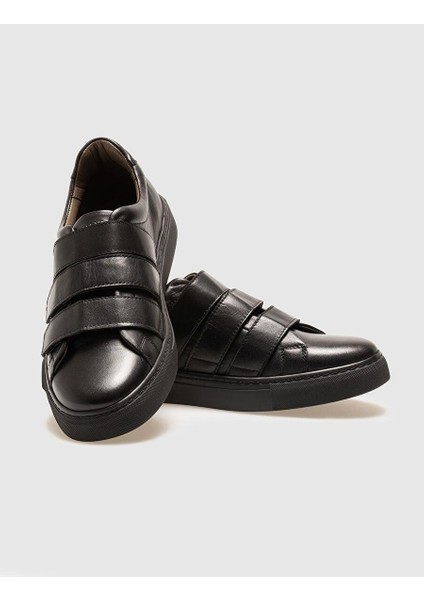 Siyah Erkek Deri Sneaker 28542