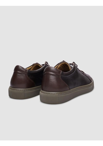 Kahverengi Erkek Deri Sneaker 124291R modelleri