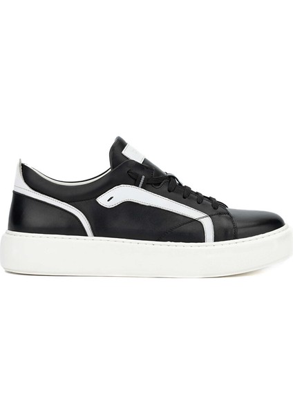 Erkek Hakiki Deri Siyah Sneakers & Spor Ayakkabı