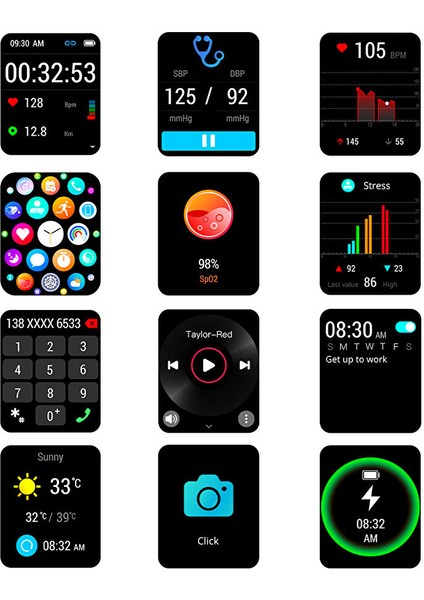 Fitwatch FT202301F2303 Akıllı Saat ve Yedek Kordon