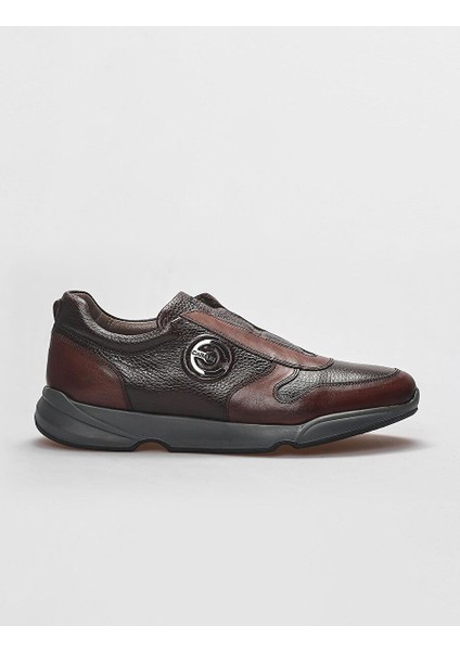 Kahverengi Erkek Deri Sneaker 121038R