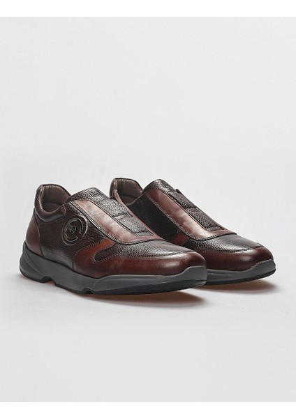 Kahverengi Erkek Deri Sneaker 121038R