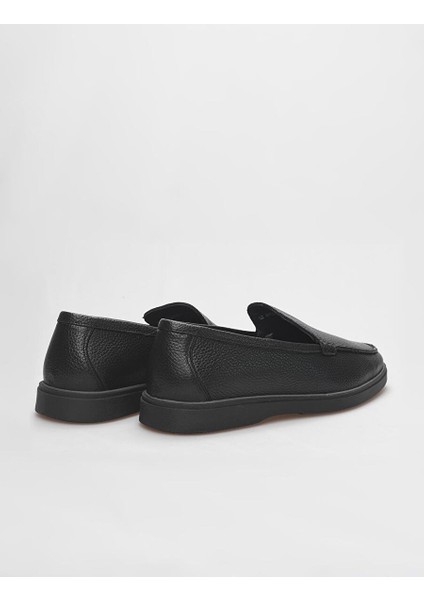 Hakiki Deri Siyah Erkek Loafer modelleri