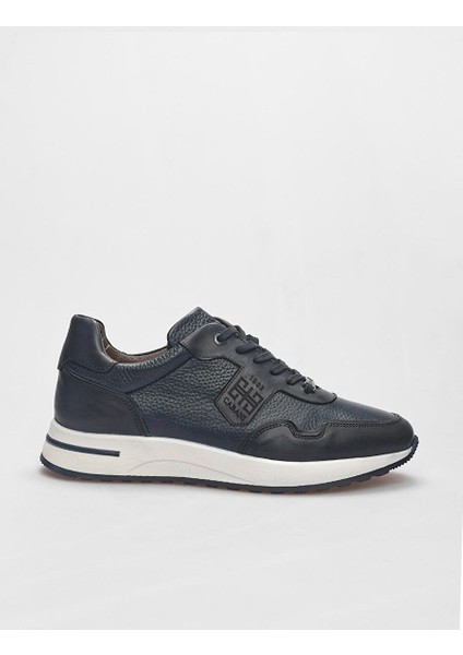 Lacivert Erkek Deri Sneaker 121861
