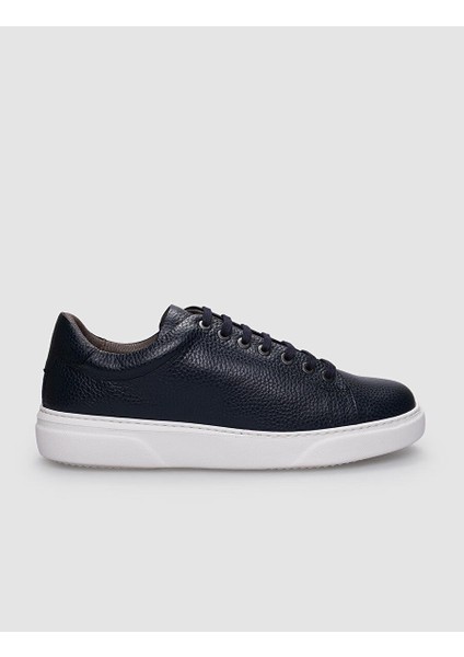 Lacivert Erkek Deri Sneaker 102257