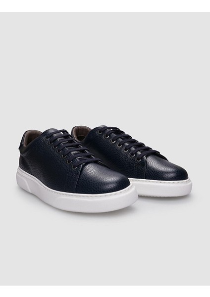 Lacivert Erkek Deri Sneaker 102257