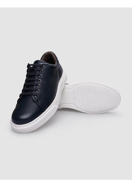Lacivert Erkek Deri Sneaker 102257