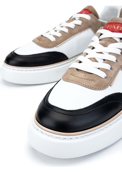 Erkek Hakiki Deri Beyaz/kum/siyah Sneakers & Spor Ayakkabı modelleri