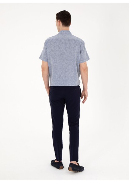 Normal Bel Normal Paça Slim Fit Lacivert Erkek Pantolon E19400/PB