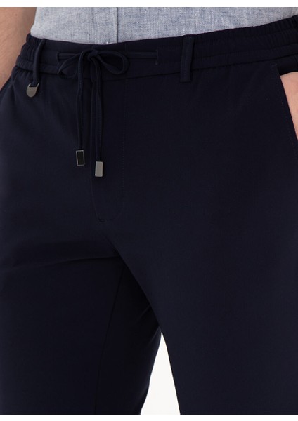 Normal Bel Normal Paça Slim Fit Lacivert Erkek Pantolon E19400/PB