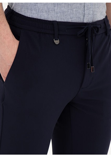 Normal Bel Normal Paça Slim Fit Lacivert Erkek Pantolon E19400/PB
