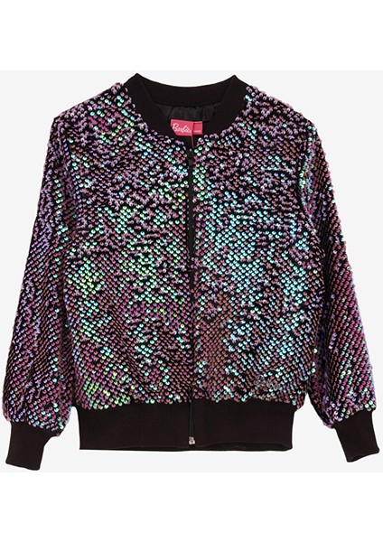 Siyah - Pembe Kız Çocuk Payetli Sweatmont BRB4WG-SWT6302