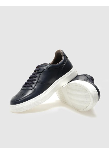 Lacivert Erkek Deri Sneaker 120928