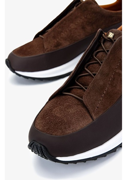 Kahverengi Erkek Süet Sneaker 1092 V2222 Erk Ayk SK24-25