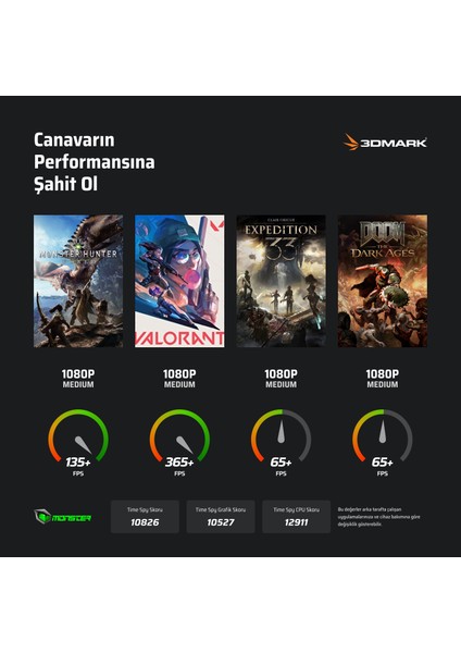 Tulpar T6 V3.3.1 Intel Core I7 13700HX 16 GB Ram 1 Tb SSD 8 GB Rtx 5060 Windows 11 Home 16" Fhd+ 165 Hz Oyun Bilgisayarı