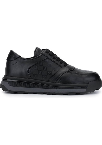 Erkek Hakiki Deri Sneakers & Spor Siyah Ayakkabı