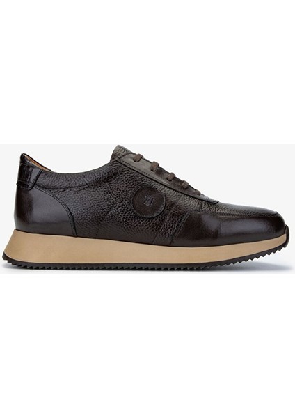 Erkek Hakiki Deri Kahverengi Sneakers & Spor Ayakkabı