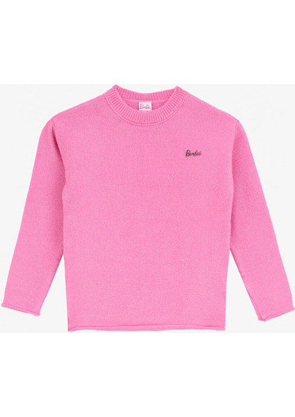 Pembe Kız Çocuk Bisiklet Normal Düz Kazak BRB4WG-KZK6140