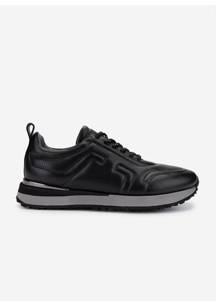 Erkek Hakiki Deri Siyah Sneakers & Spor Ayakkabı