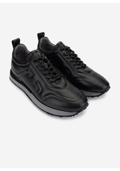 Erkek Hakiki Deri Siyah Sneakers & Spor Ayakkabı