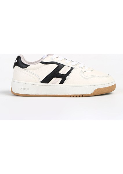 Beyaz-Siyah Erkek Deri Sneaker 22309601