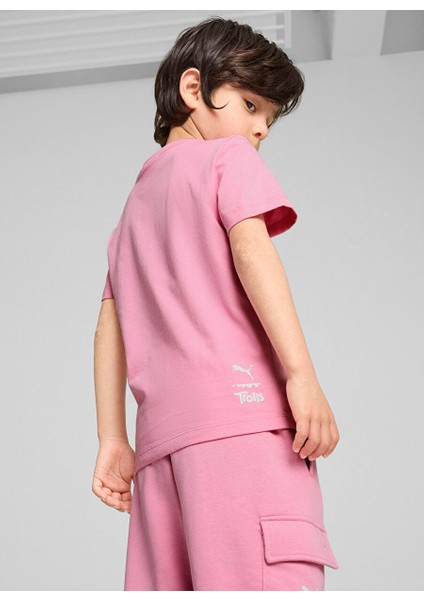 Pembe Kız Çocuk Desenli T-Shirt 62737648-PUMA x Trolls Tee
