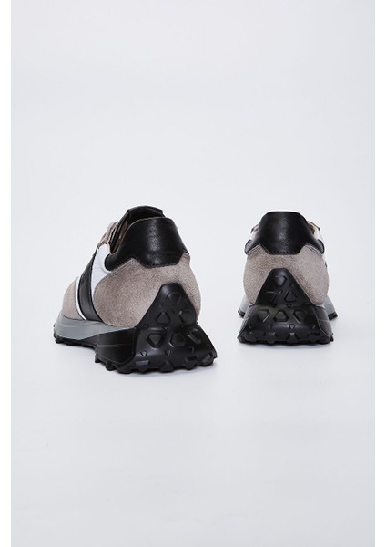 Agatho Erkek Grisiyah Hakiki Deri Sneakers & Spor Ayakkabı