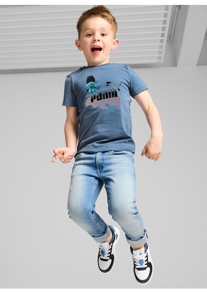 Mavi Erkek Çocuk Desenli T-Shirt 62737624-PUMA x Trolls Tee