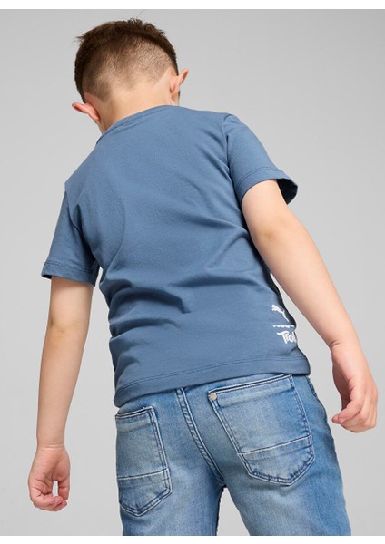 Mavi Erkek Çocuk Desenli T-Shirt 62737624-PUMA x Trolls Tee