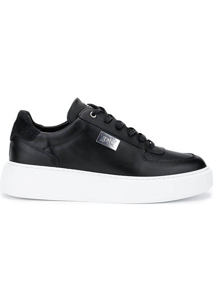 Erkek Hakiki Deri Siyah Sneakers & Spor Ayakkabı