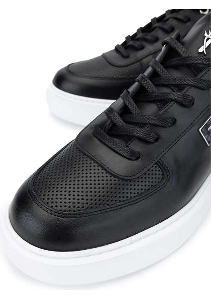 Erkek Hakiki Deri Siyah Sneakers & Spor Ayakkabı