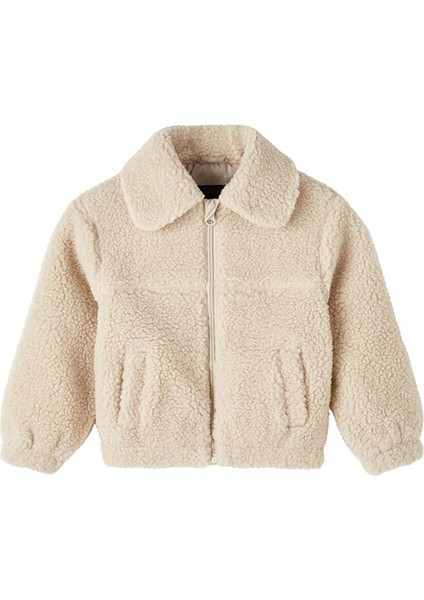 Krem Kız Bebek Mont Nmfmakoa Teddy Jacket Pb