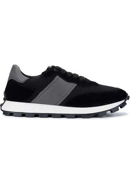 Erkek Deri & Tekstil Siyah Sneakers & Spor Ayakkabı