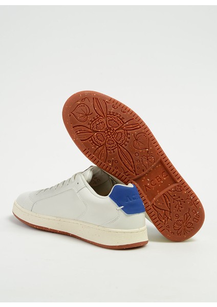 Beyaz-Mavi Erkek Deri Sneaker Shacbtl fırsatları