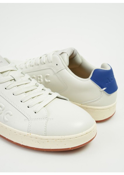 Beyaz-Mavi Erkek Deri Sneaker Shacbtl indirimleri