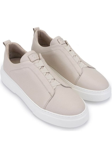Erkek Hakiki Deri Bej Sneakers & Spor Ayakkabı