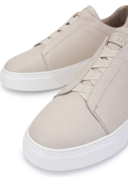 Erkek Hakiki Deri Bej Sneakers & Spor Ayakkabı