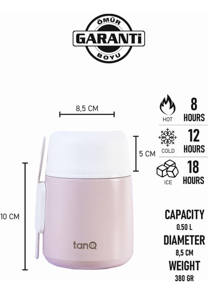 Ömür Boyu Garantili Bento Paslanmaz Çelik Yemek-Mama Termosu Sweet Dreams 0.50 Lt- (17 Oz)