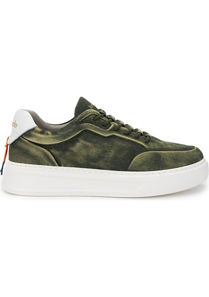 Erkek Hakiki Deri Yeşil/beyaz Sneakers & Spor Ayakkabı