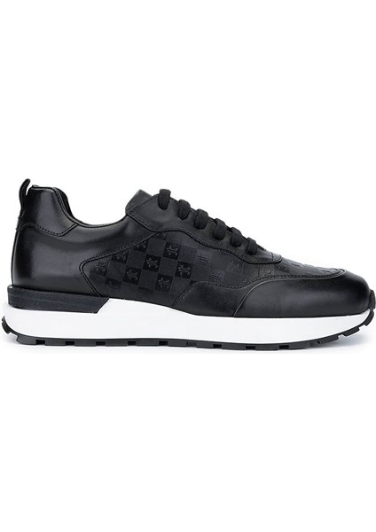 Erkek Hakiki Deri Siyah Sneakers & Spor Ayakkabı