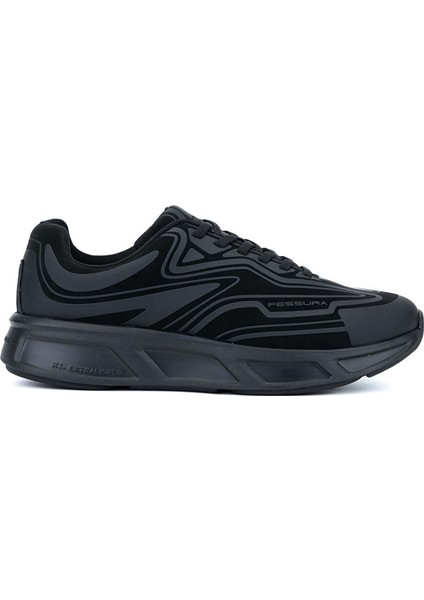 Erkek Suni Deri Siyah Sneakers & Spor Ayakkabı