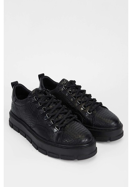 Erkek Hakiki Deri Siyah Kroko Sneakers & Spor Ayakkabı fiyatları