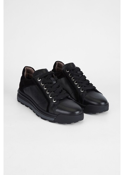 Lacivert Erkek Deri Sneaker 383 5655 Erk Ayk SK23/24