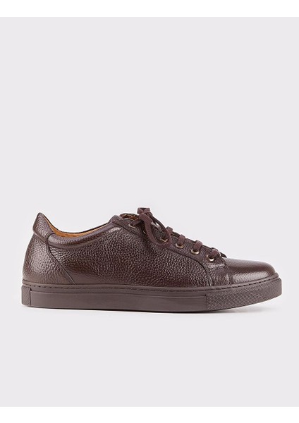 Kahverengi Erkek Deri Sneaker 21406
